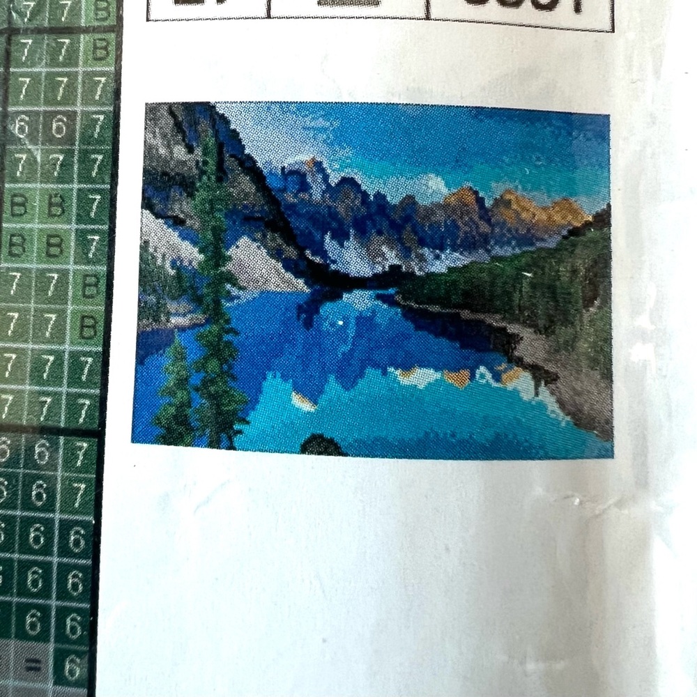 NEW Cross Stitch Kits Embroidery Kit Mountain Nature Big 43 inches X 60 inches